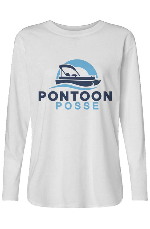 Ladies Relaxed Long Sleeve Tee Pontoon Posse