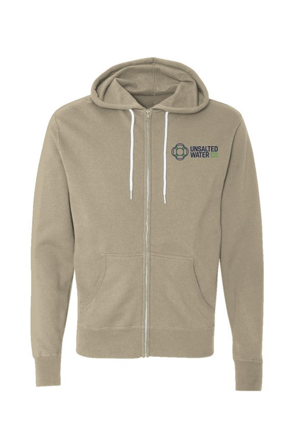 Unsalted Water Lightweight Full-Zip Hoodie - Unisex