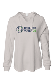 Womens Lightweight  Wash Hooded Sweatshirt