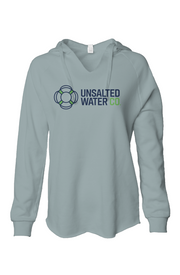 Womens Lightweight  Wash Hooded Sweatshirt