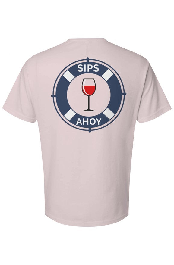 Sips Ahoy Red Wine Medium Weight Unisex T-shirt