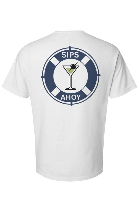 Sips Ahoy Unisex Martini Medium Weight Unisex T-Shirt