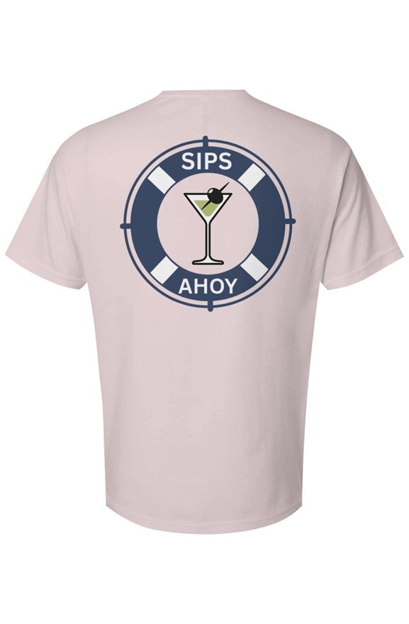 Sips Ahoy Unisex Martini Medium Weight Unisex T-Shirt