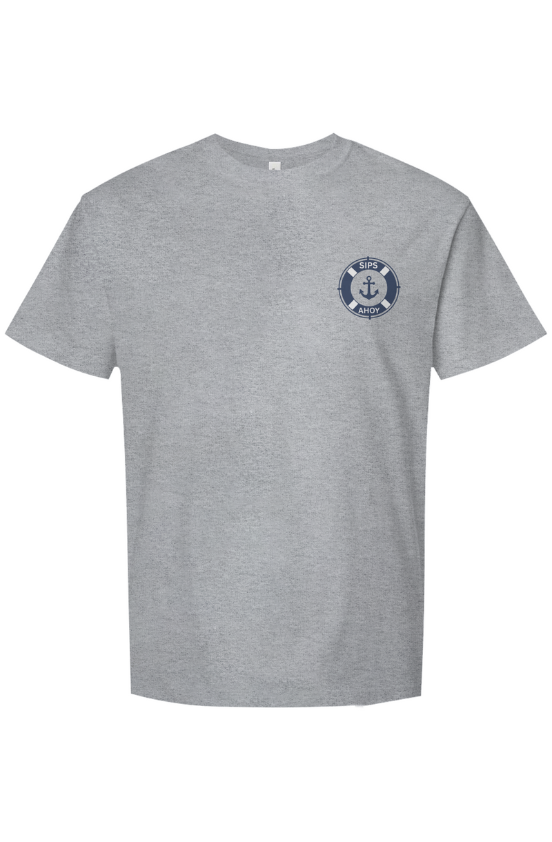 Sips Ahoy Whiskey Glass Heavyweight Unisex Tshirt