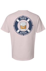 Sips Ahoy Whiskey Glass Heavyweight Unisex Tshirt