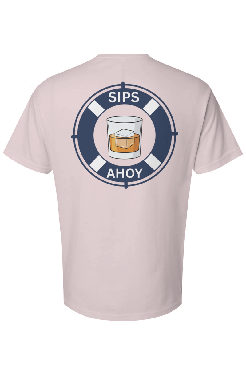 Sips Ahoy Whiskey Glass Heavyweight Unisex Tshirt