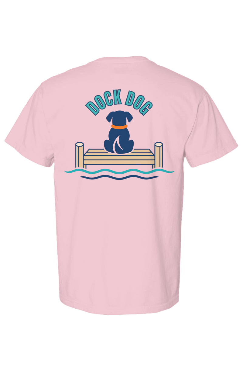 Dock Dog Wags On Water Unisex Tshirt