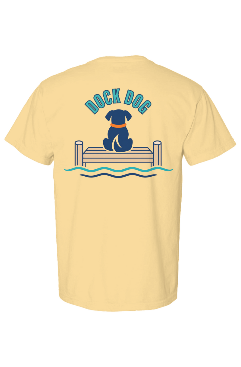Dock Dog Wags On Water Unisex Tshirt