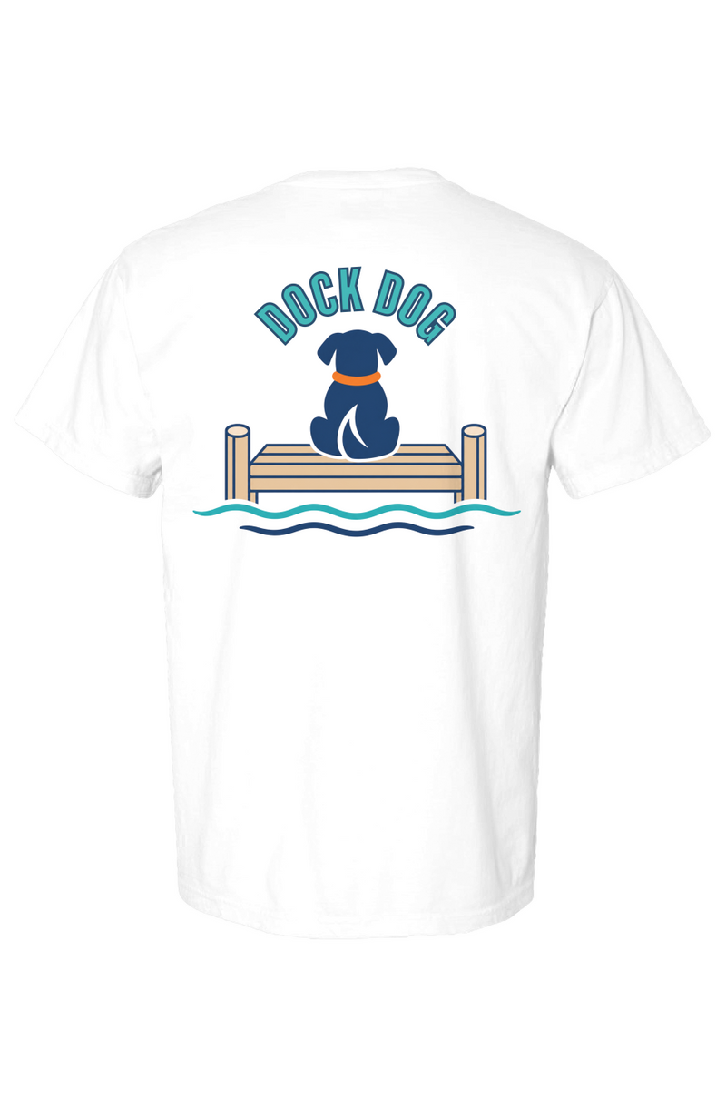 Dock Dog Wags On Water Unisex Tshirt