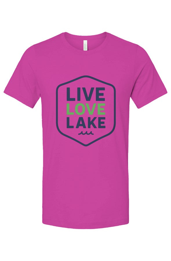 Live Love Lake Bright Color Unisex Medium Weight T Shirt