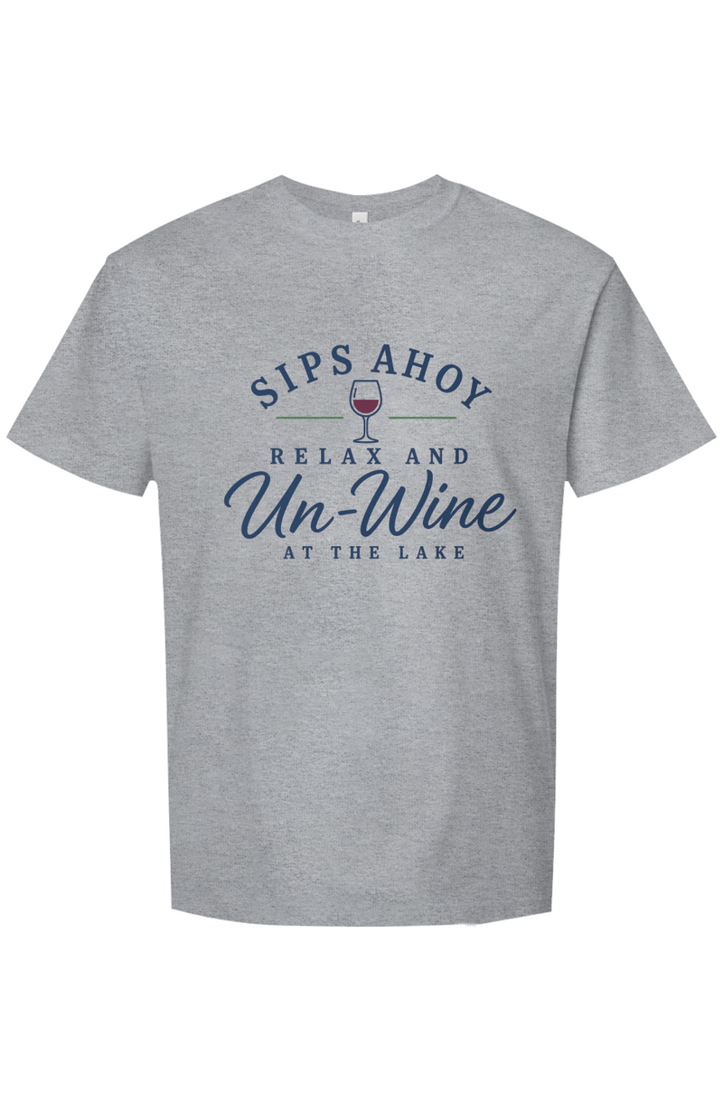 Relax and Un Wine at the Lake Heavyweight Tee