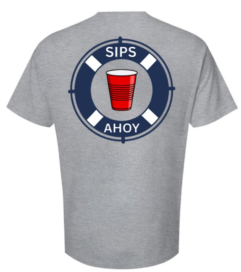 Sips Ahoy Unisex Solo Cup Medium Weight T-Shirt