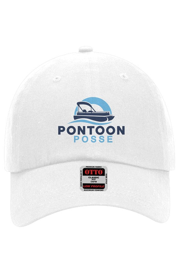 Embroidered Pontoon Posse 6 Panel Baseball Cap