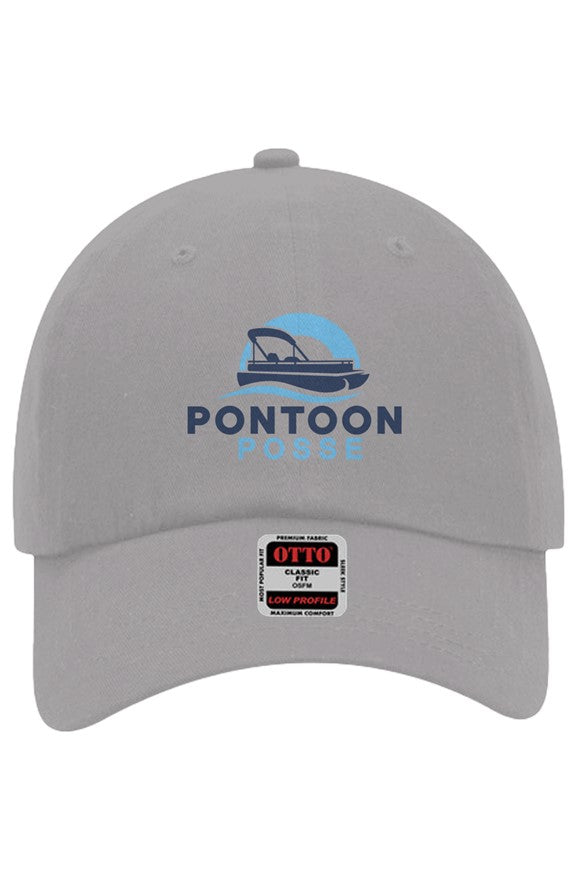 Embroidered Pontoon Posse 6 Panel Baseball Cap
